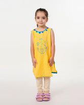 Eminent Girls Embroidered Kurti - Yellow