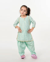 Eminent Girls Shalwar Suit - Green