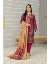 Gulfishan By RA-Bin Hameed Embroidered Unstitched 3Pcs Suit With Shawl - SF-2022