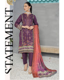 Gulfishan By RA-Bin Hameed Embroidered Unstitched 3Pcs Suit With Shawl - SF-2021