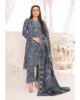 Nyasia By RA-Bin Hameeb Linen Cord's Printed Unstitched 3Pcs Suit - 5