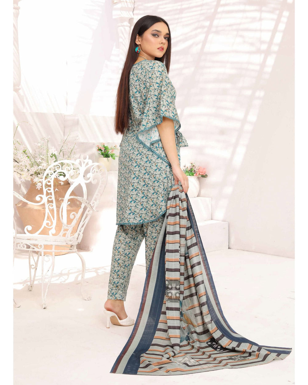 Nyasia By RA-Bin Hameeb Linen Cord's Printed Unstitched 3Pcs Suit - 3