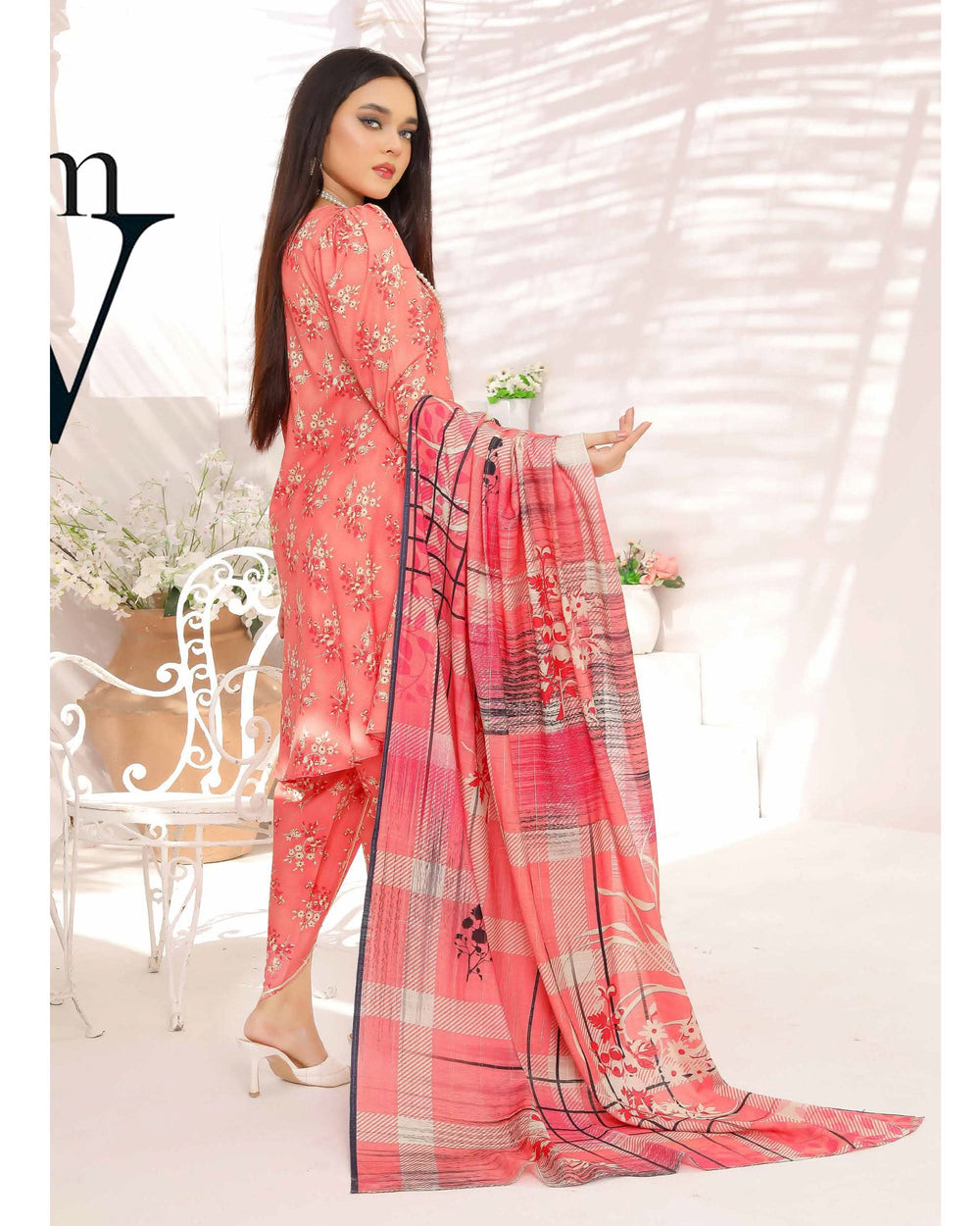 Nyasia By RA-Bin Hameeb Linen Cord's Printed Unstitched 3Pcs Suit - 6