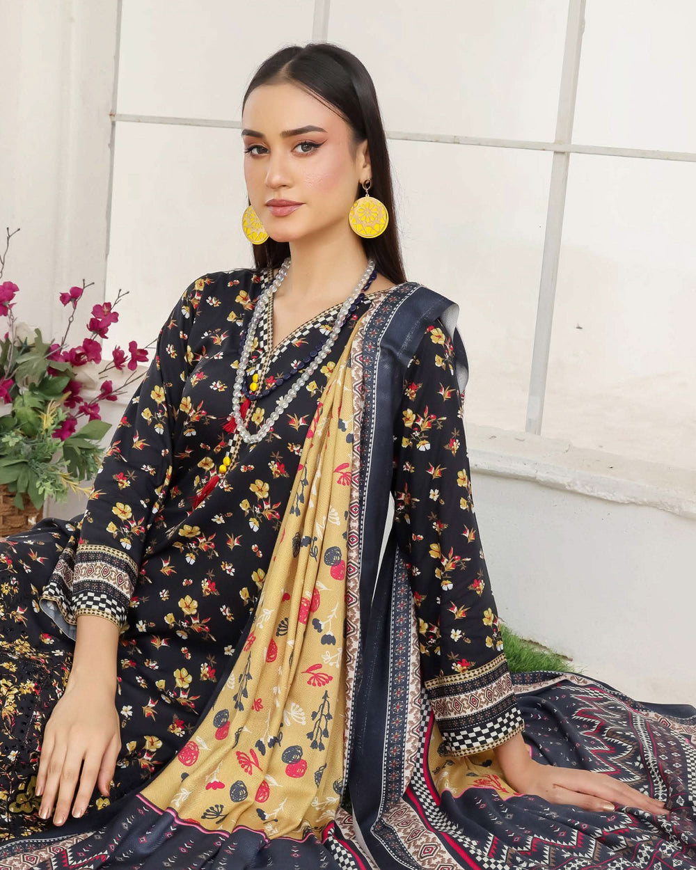 Varda By RA-Bin Hameed Embroidered Chikankari Unstitiched 3Pcs Suit - 6
