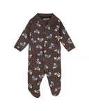 Valuables Newborn Girls Rompers Henley with Socks