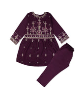 Valuables Girl 2-Piece Embroidered Suit