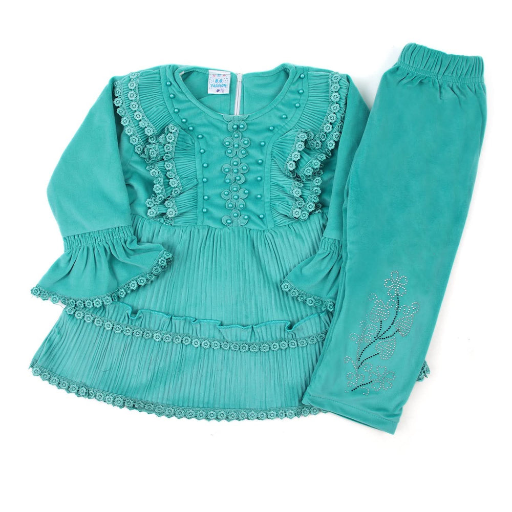 Girls Full Sleeves Pajama Suit