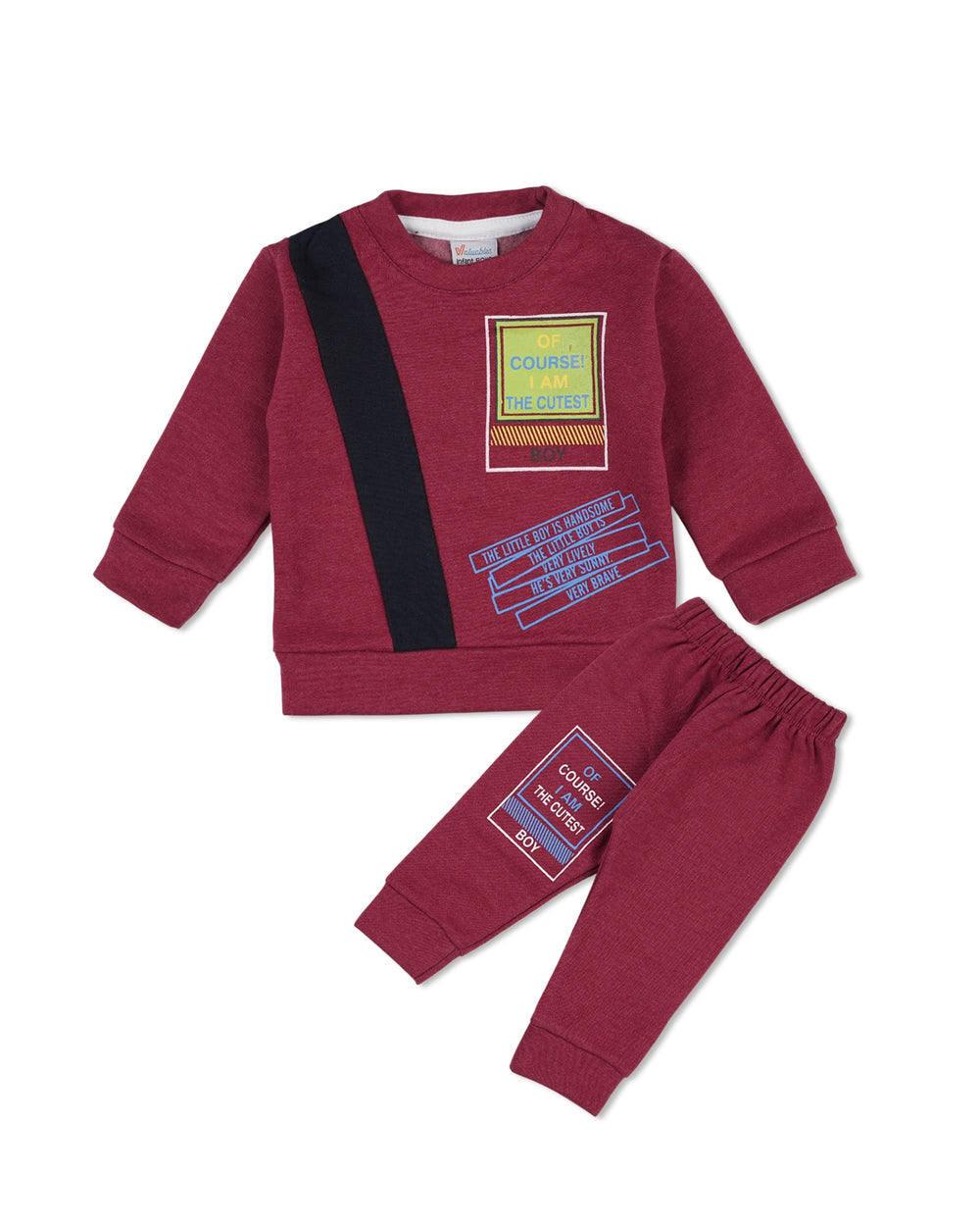 Valuables Newborn Boys Round Neck Suit