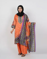 Gul Jee Shahzaib Women Poly Fabron 3-Piece Unstitched Suit - 8