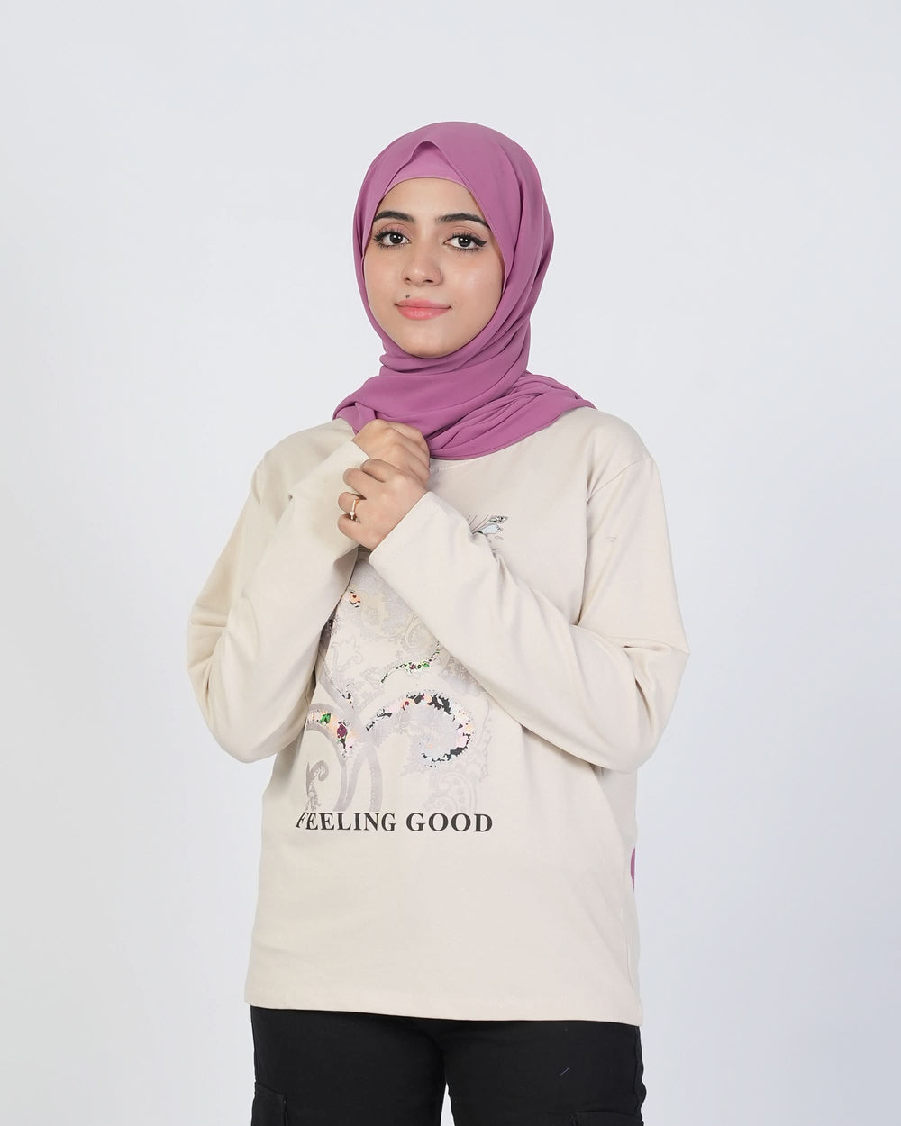 Valuables Women Printed Full Sleeves T-Shirt | Mannats Collection