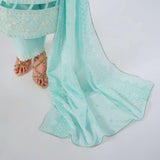 Women's Slub 3Pcs Fancy Suit