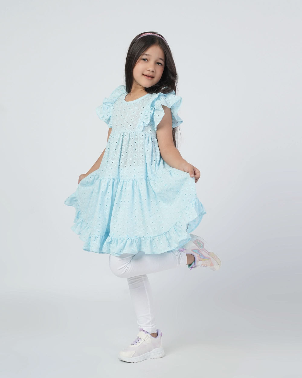 Eminent Girl’s Embroidered Schiffli Frock