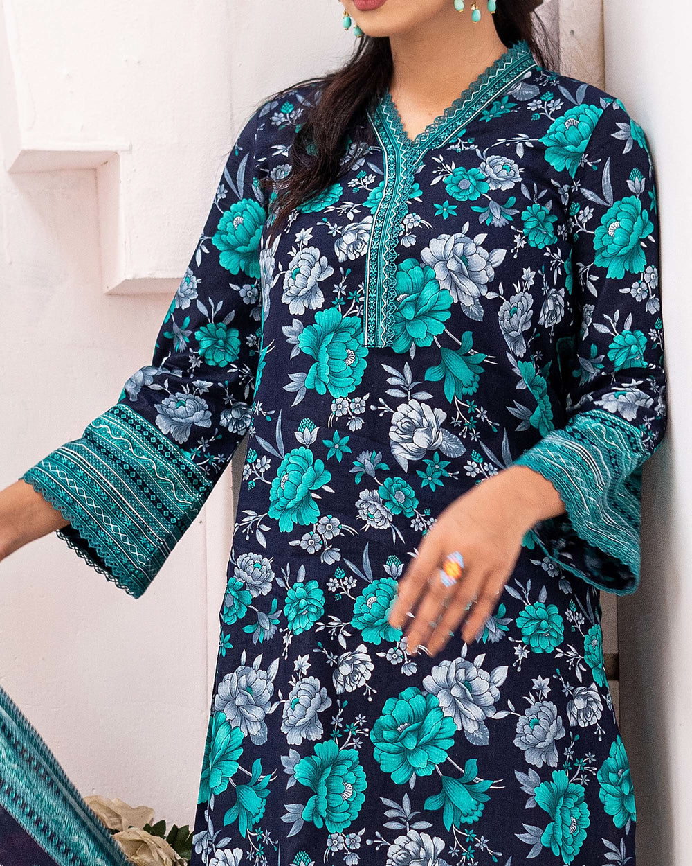 DAMAN Cambric Printed Suit 3PCS By Vs Textile-604