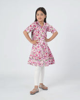 Eminent Girls Woven Frock - Multi Color