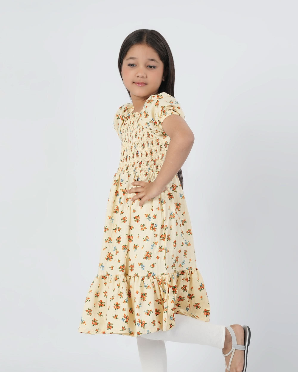 Eminent Girls Woven Frock - Fawn