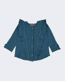 Eminent Girls Solid Seersucker Top