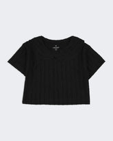 Eminent Girls Textured Solid T-Shirt