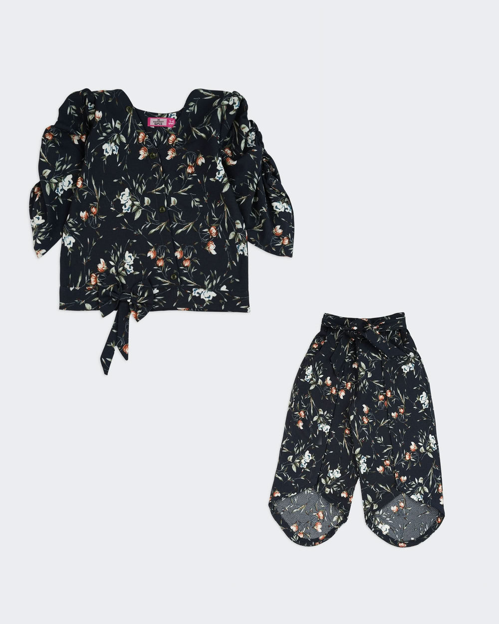 Eminent Girls Textured Printed Co-Ord Set
