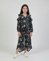 Eminent Girls Textured Printed Co-Ord Set