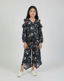 Eminent Girls Textured Printed Co-Ord Set