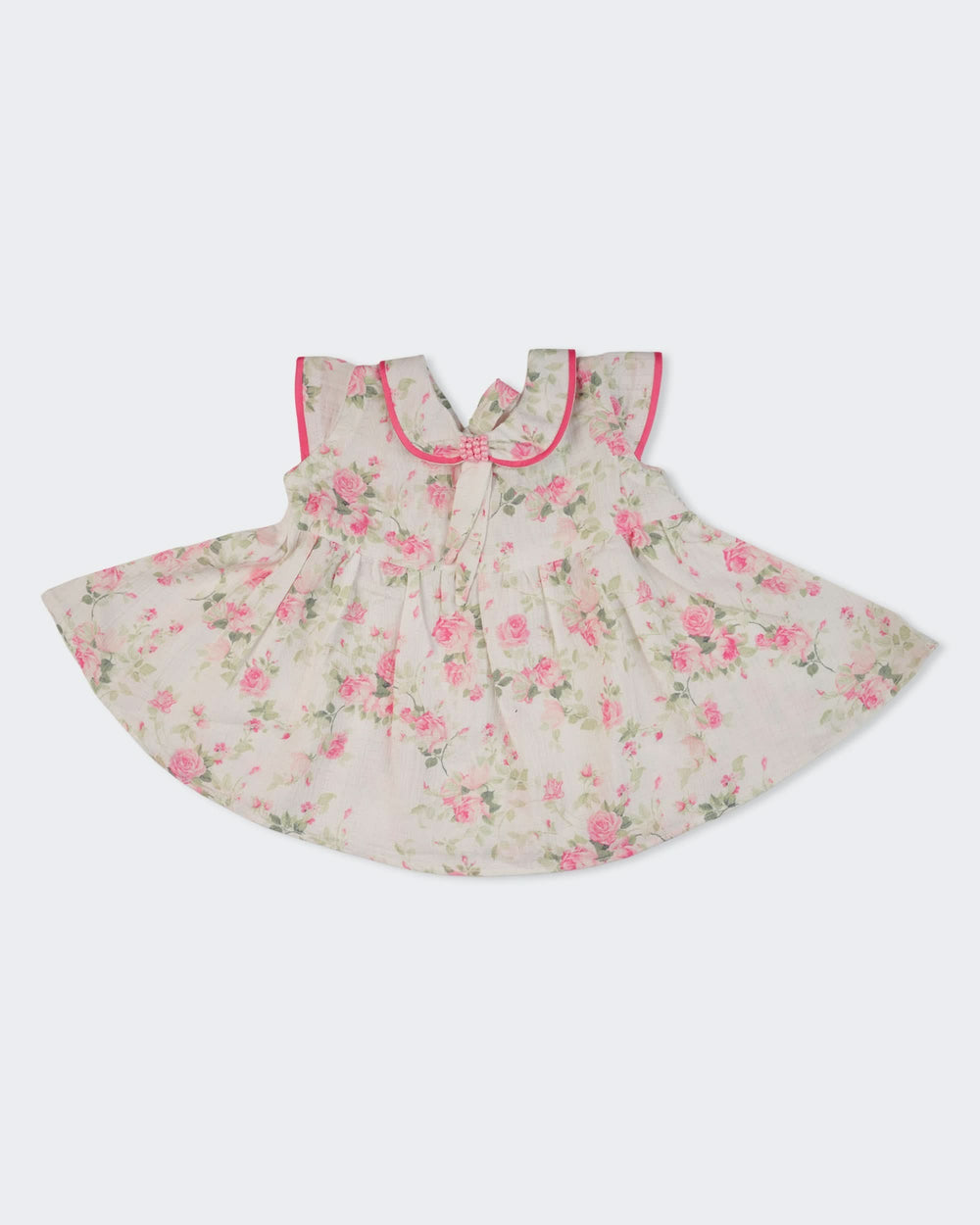 Eminent Newborn Girls Printed Silk Frock