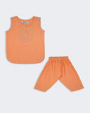 Eminent Newborn Girls Solid Jacquard 2 Pcs Suit