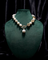 Eminent Pearl Charm Collar Necklace