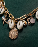 Eminent Golden Shell Charm Necklace – Girls Elegant Jewelry