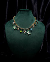 Eminent Emerald Charm Necklace