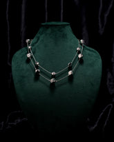 Eminent Silver Prism Layered Necklace