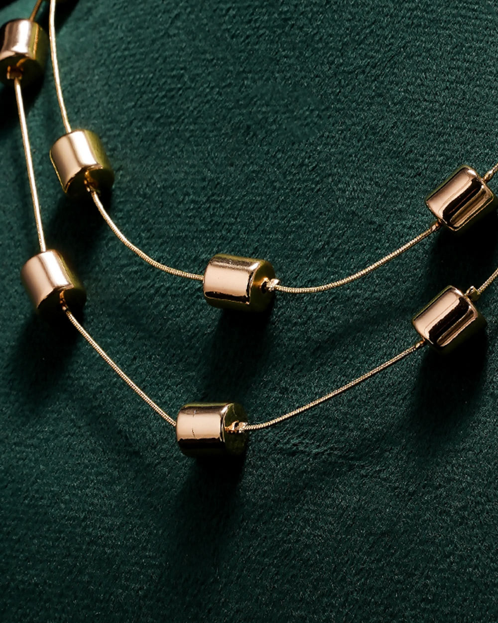 Eminent Golden Blossoms Layered Necklace