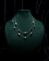 Eminent Silver Cube Layered Necklace