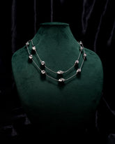 Eminent Silver Drop Layered Necklace