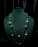 Eminent Dual Tone Drop Layered Necklace