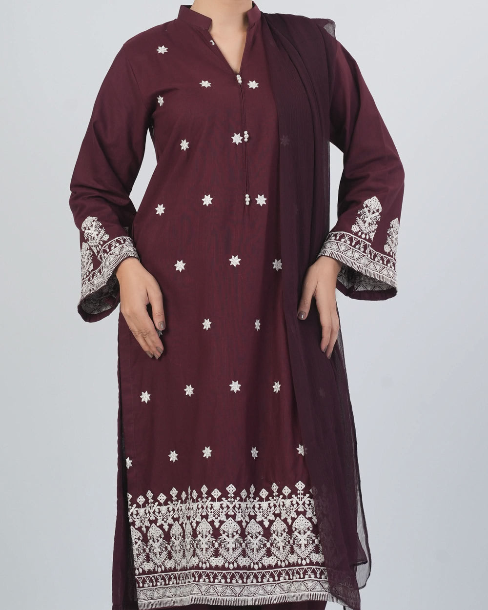 Women's Khaddar Embroidered 3Pcs Suit