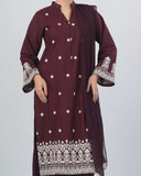 Women's Khaddar Embroidered 3Pcs Suit