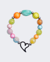 Eminent Women’s Multicolor Beaded Heart Bracelet