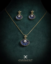 Eminent Women's Midnight Pearl Blossom Necklace Set