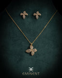 Eminent Women's Leaf Spark Necklace Set