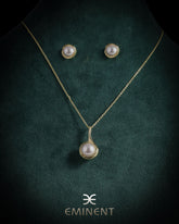 Eminent Women's Classic Pearl Glow Necklace Set