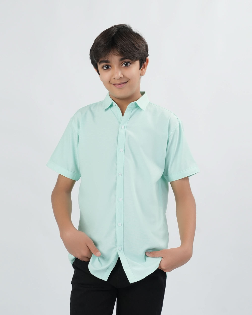Eminent Boys Solid Poly Viscose Shirt