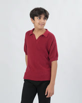Eminent Boys Plain Acrylic Polo Sweater