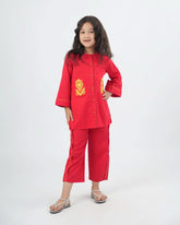 Eminent Girls Embroidered 2Pcs Shalwar Suit - Red