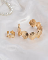 Eminent Women’s Textured Shell Cuff Set