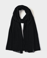 Women's Chiffon Plain Dupatta - Black