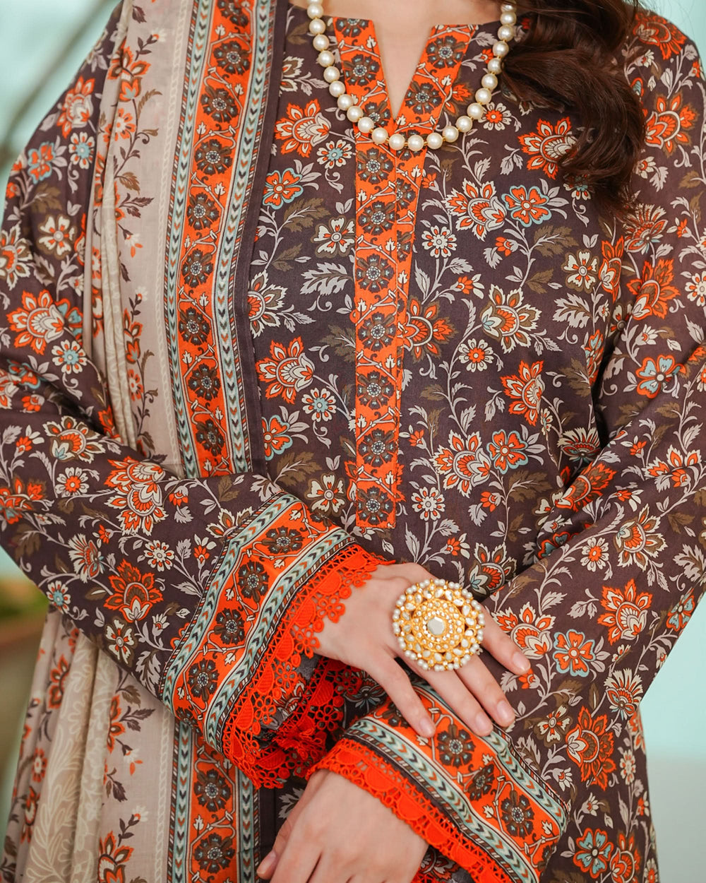DAMAN By Vs Textile Exclusive Lawn Printed 3-PCS Unstiched Suit - 808
