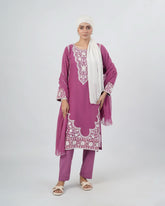 Valuables Women Chiffon Embroidered 3-Piece Suit
