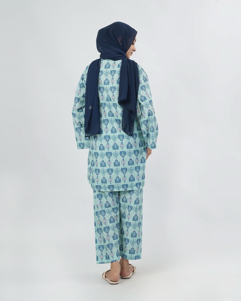 Valuables Women Slub Printed 2Pcs Suit