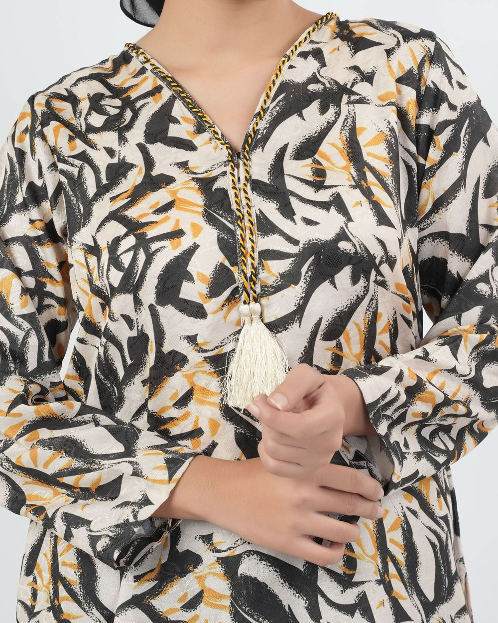 Valuables Women Printed Jacquard Kurti