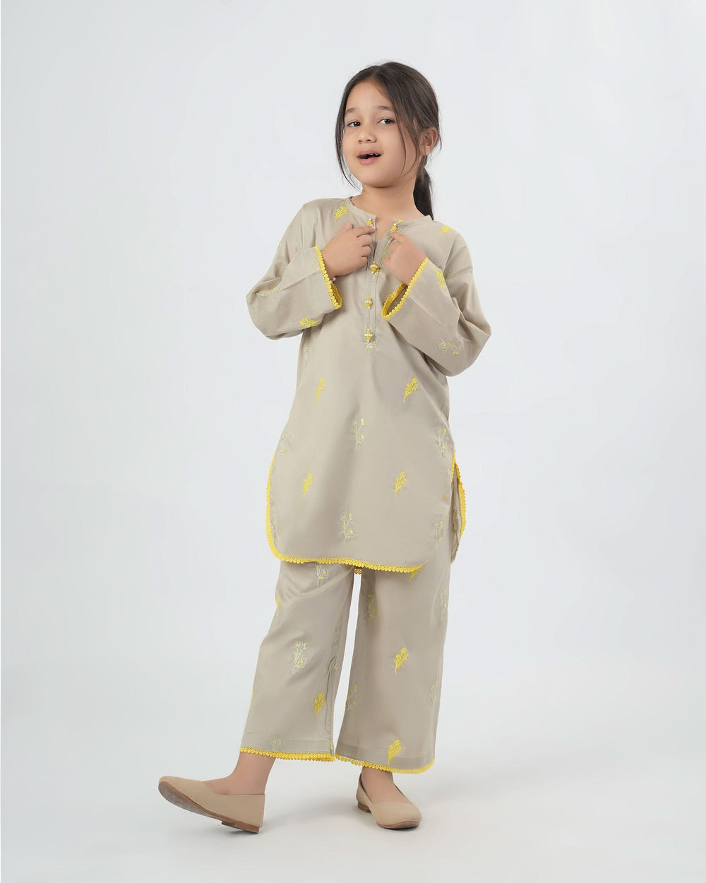 Girl’s Embroidered 2Pc Suit
